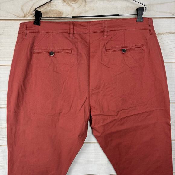 Tailor Vintage Canyon Red Stretch Slim Fit Chino Pants Size 40x30 - Picture 4 of 11